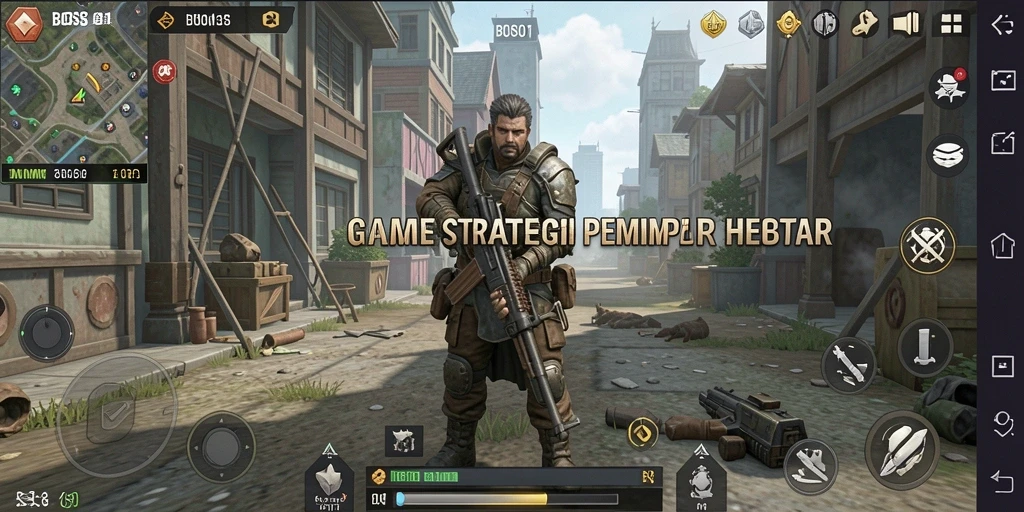 Tampilan gameplay strategis yang memukau di BOS01.