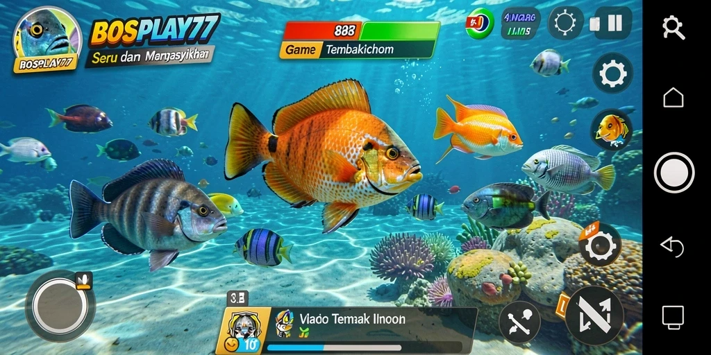 Gameplay seru dalam menembak ikan di BOSPLAY77.