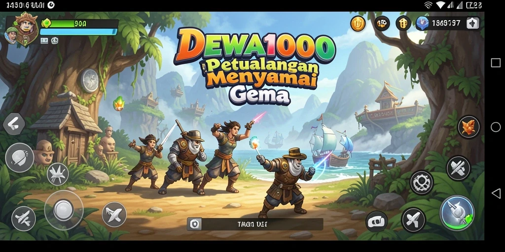 Screenshot DEWA1000 menunjukkan gameplay seru dan penuh warna dari permainan Match-3.