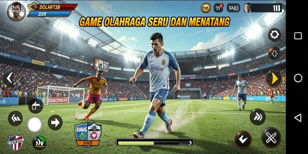 Tampilan gameplay mendebarkan dalam game olahraga DOLAR138.