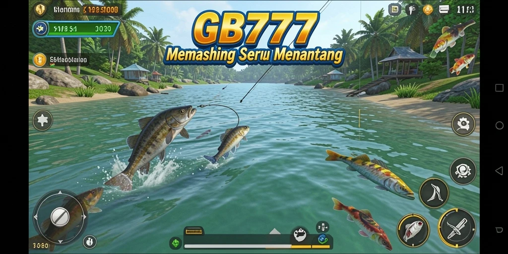 Tampilan menarik dari gameplay memancing di GB777.