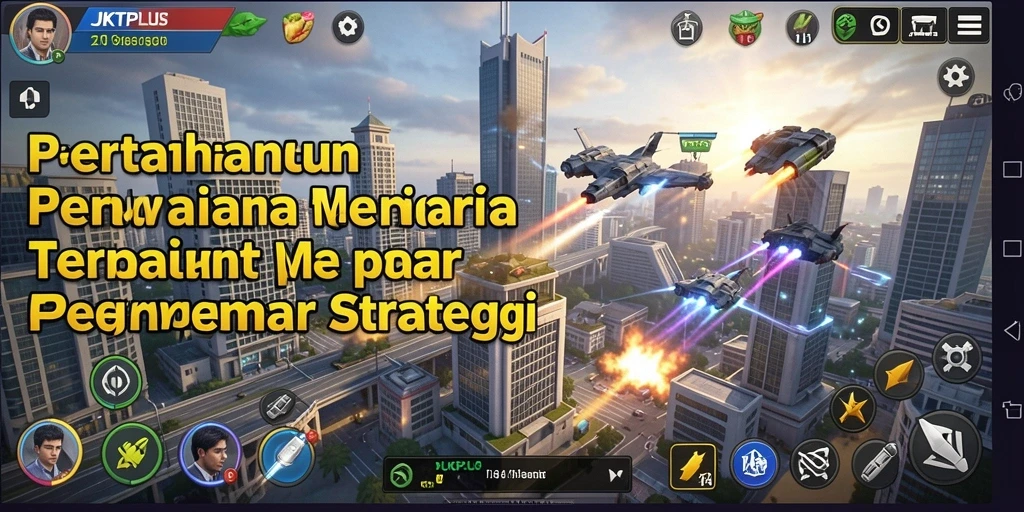 Screenshot utama JKTPLUS menampilkan aksi seru di Tower Defense.