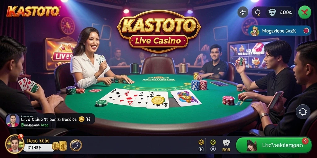 Menampilkan gameplay mendebarkan KASTOTO di Live Casino.