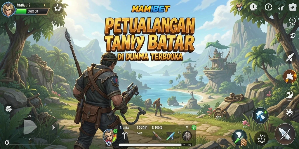 Tangkapan layar gameplay MAMIBET yang menampilkan dunia terbuka yang penuh warna.