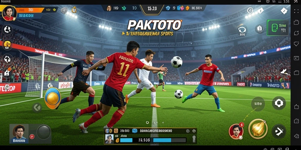 Tampilan gameplay mendebarkan dari PAKTOTO yang menampilkan pertandingan olahraga.