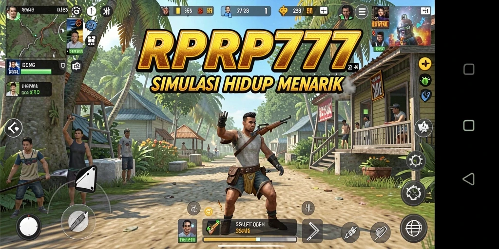 Tampilan gameplay RPRP777 dengan interaksi karakter dan lingkungan.