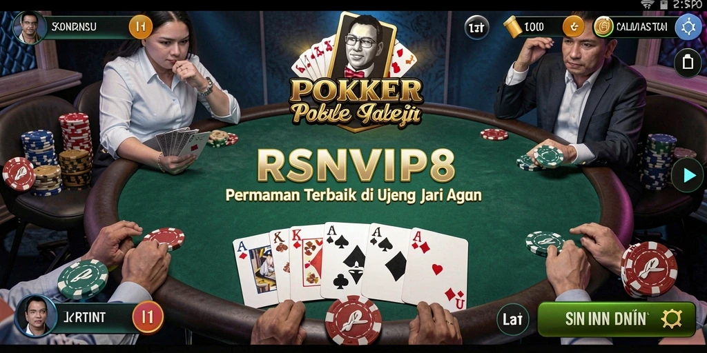 Tampilan gameplay Poker yang menarik dalam RSNVIP8.