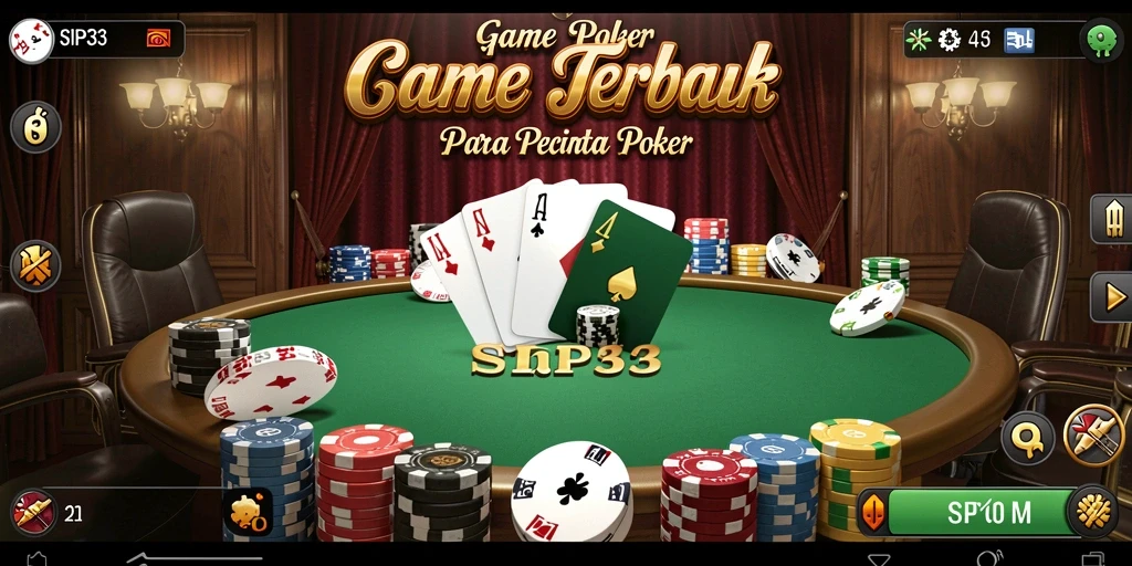 Screenshot SIP33 menampilkan gameplay poker yang menegangkan dan seru.